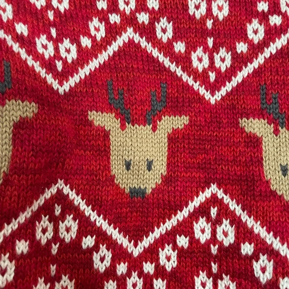 Carter's Vibrant Red Reindeer Knit Sweater size 18-24 months